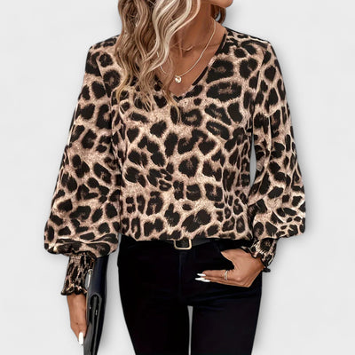 Stylová blůza s leopardím potiskem