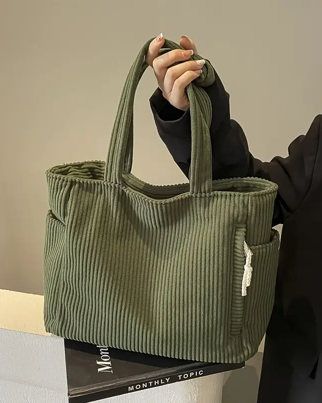 Willow™ | Stylish Ribbed Tote Bag