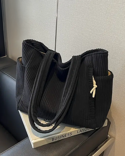 Willow™ | Stylish Ribbed Tote Bag