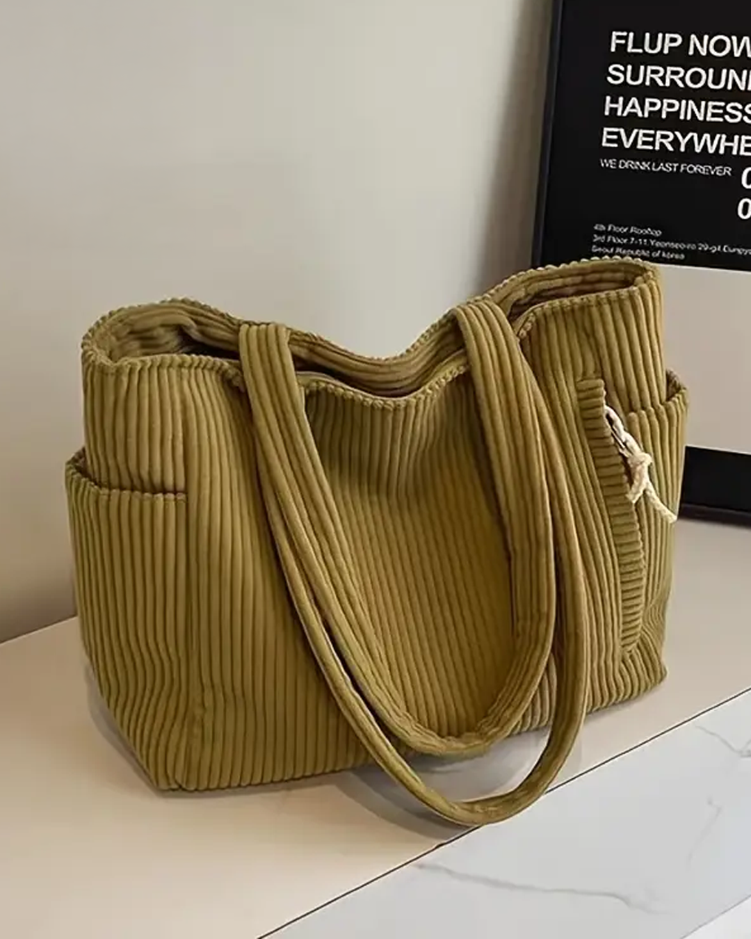 Willow™ | Stylish Ribbed Tote Bag