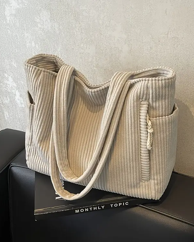 Willow™ | Stylish Ribbed Tote Bag