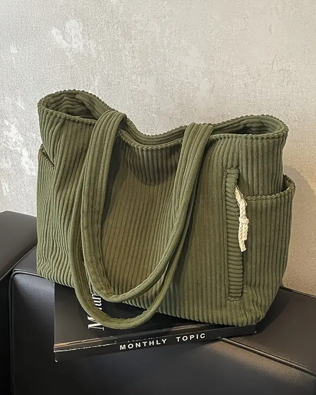 Willow™ | Stylish Ribbed Tote Bag