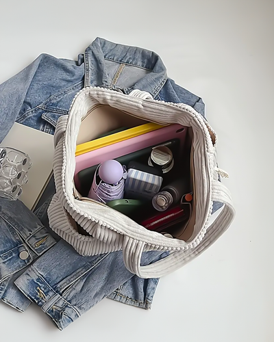 Willow™ | Stylish Ribbed Tote Bag