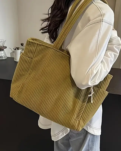 Willow™ | Stylish Ribbed Tote Bag