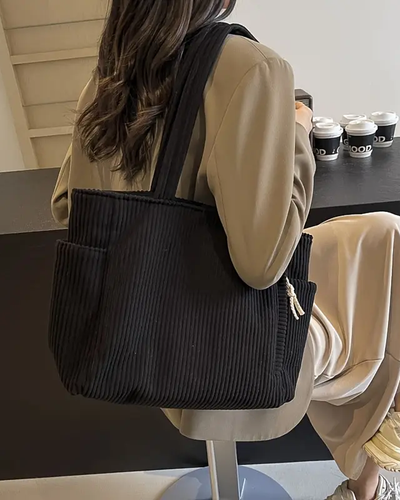 Willow™ | Stylish Ribbed Tote Bag