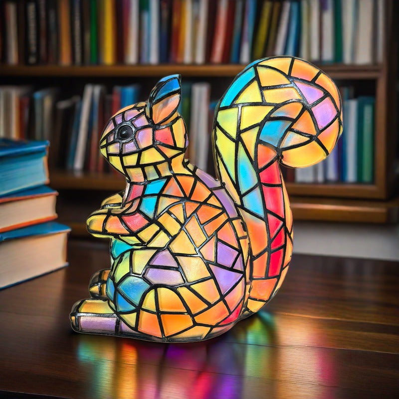 Nino | Squirrel-shaped Magic Lamp in Colored Glass