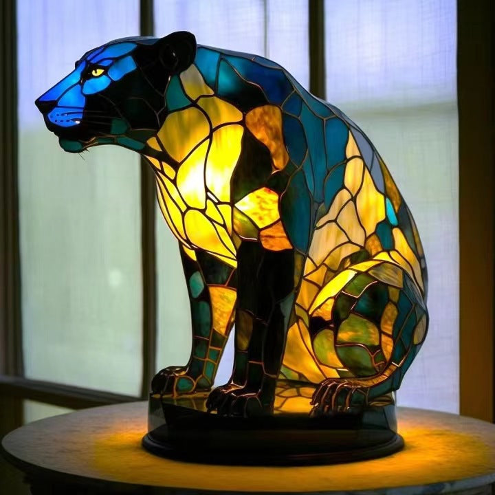 Fauve | Panther Magic Lamp in Colored Glass