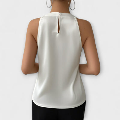 Skye - Elegantní saténová blůza s designem bez ramínek