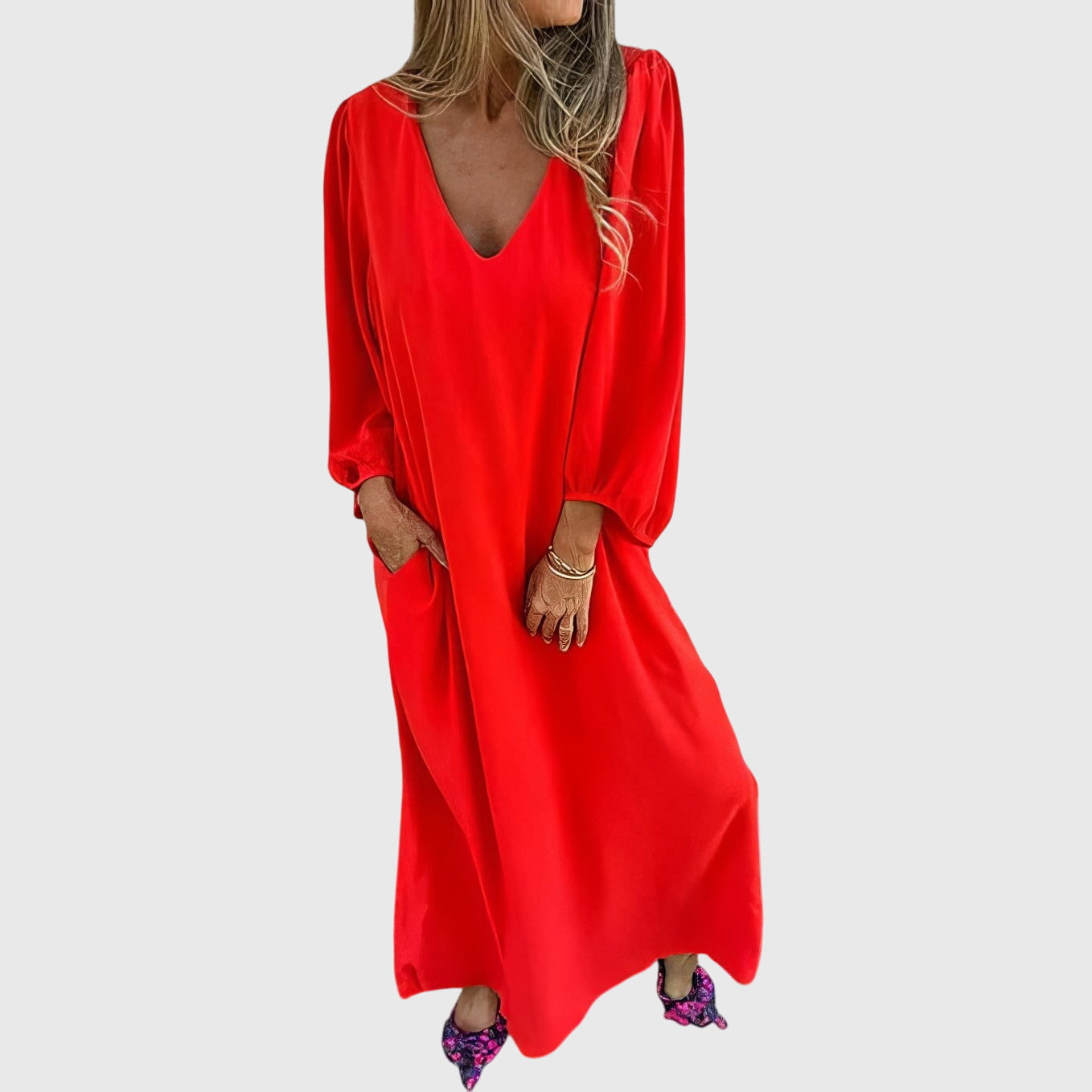 Carol™ | Long Boho Dress with Pockets