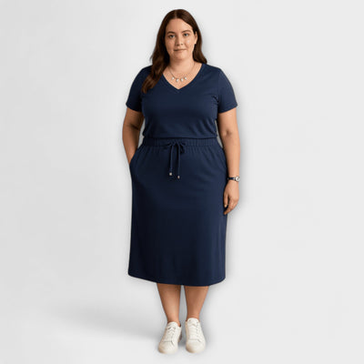 Danielle - Elegantní V-krční top s sukní